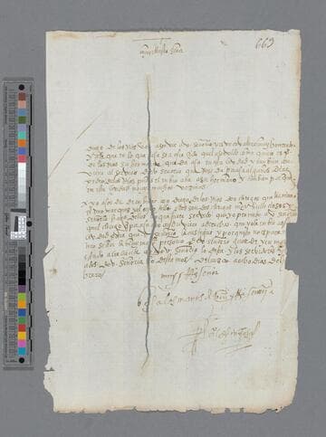 Alonso Alvarez de Hinojosa letter to Gonzalo Pizarro