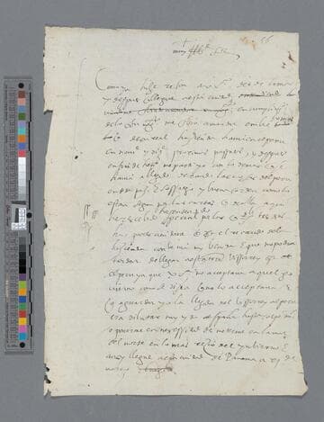 Pedro de la Gasca, Bishop, draft letter to Antonio de Mendoza