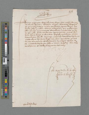 Carlos V, Emperor of Germany and King of Spain, document to Juan Solano, Bishop of Cuzco