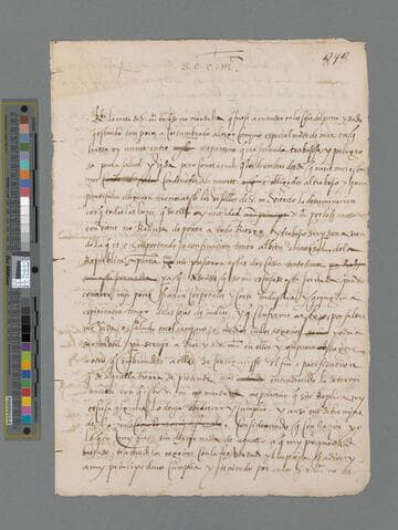 Pedro de la Gasca, Bishop, draft of a letter to Carlos V, Emperor of Germany and King of Spain