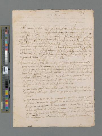 Pedro de la Gasca, Bishop, draft of a document to Carlos V, Emperor of Germany and King of Spain: Notes regarding journey to Peru