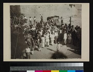 Fiesta de San Esteban, Acoma.  Catching the bread