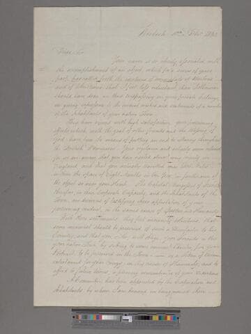 Watson, William. Letter to Thomas Clarkson