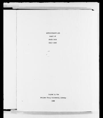 Auotobiography and diary of James Pace [microform] : 1832-1888