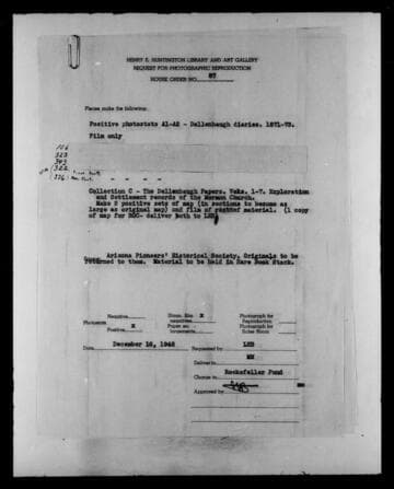 The Dellenbaugh Papers Vol.1-7: Exploration and settlement records of the Mormon Church [microform]: 1929