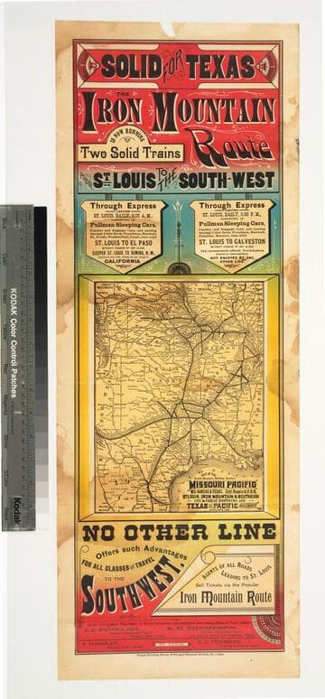 Solid for Texas the iron mountain route is now running two solid trains from St. Louis to the South-West