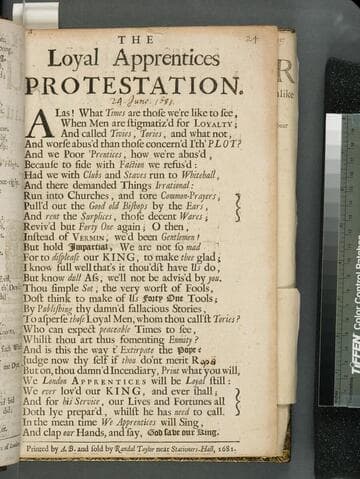 The loyal apprentices protestation