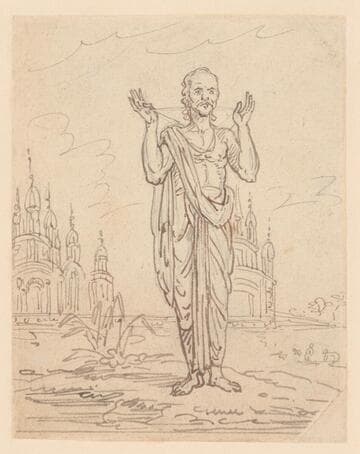 A Man Standing in Front of Oriental Buildings