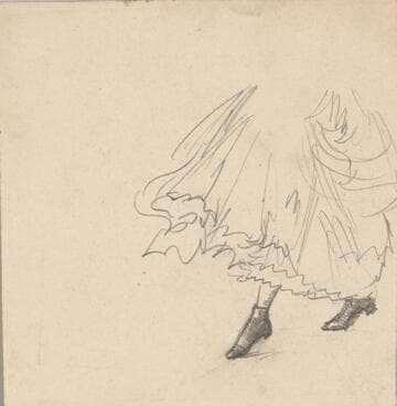 Study of a Woman's Skirt and Feet