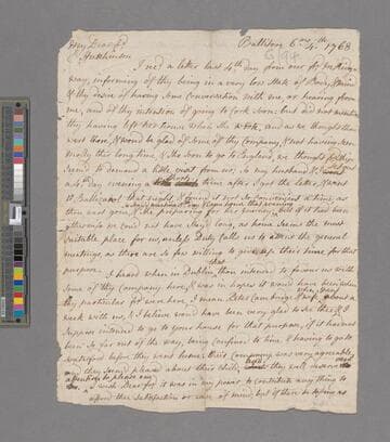 Shackleton, Elizabeth (Carleton). Letter to Elizabeth Hutchinson