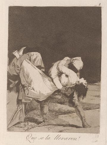 They carried her off! (Que se la llevaron!), Plate 8 from Los Caprichos