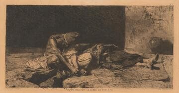 Arab Watching over the Body of His Friend (Arabe veillant le corps de son ami)