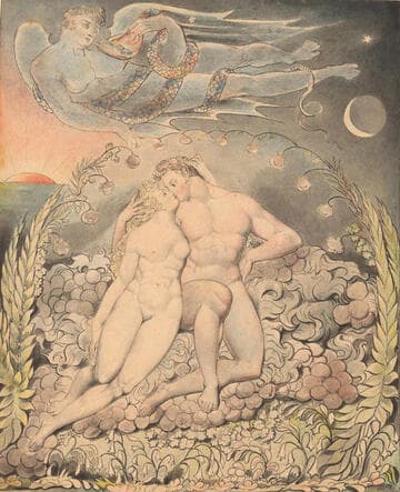 Illustration 5 to Milton's "Paradise Lost": Satan Watching the Endearments of Adam and Eve