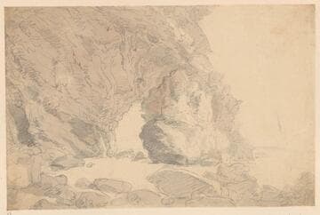 Coast Scene with Natural Rock Bridge