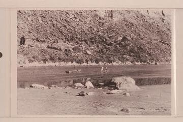 Loper and Miser leaving Piute for Spencer- pulling boat 17 miles.  USGS San Juan survey