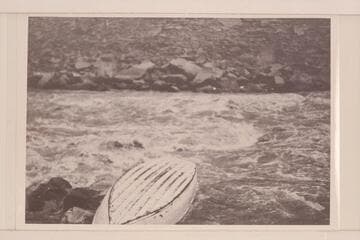 Boat #4 overturned below Hermit Rapid; Pathe-Bray party