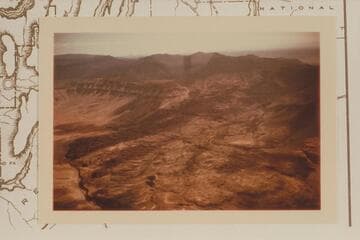 Up Queantoweap Valley to Mt. Turnbull and Mt. Emma.  The road to the rim at Whitmore Trail crosses the lava flow