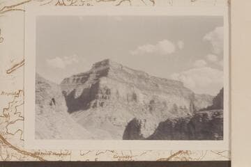 Northwest corner of Osiris Temple looking southeast from minor point at 3600 ft. level west of junction of Dragon and Crystal Creeks