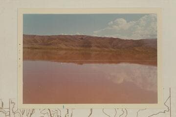 Chuck Rowland flying in above Gods Pocket on Lake Mead to check progress of deck boat