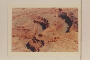 Mouth of Nasja Creek at lower left.  The San Juan River from Mile 5.8 to Mile 8.  Dan Lehi calls this canyon Chabiko