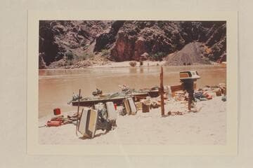 Boat overhaul at Bright Angel Creek