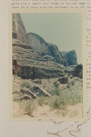 Possible route up Redwall.  North site of east arm