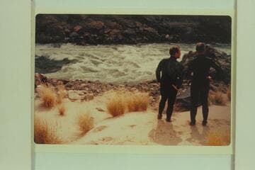 Look-see of 232 Mile Rapid before Visbak floated through on air mattress