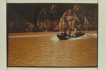 The "Bootoo" and the "Cactus" on Lake Mead at the foot of Iceberg Canyon