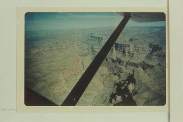 Down 234 Mile Canyon with Irvin [sic]  Butte at lower right