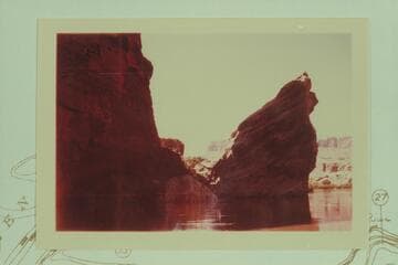 The Tooth at Mile 30 left bank marking start of Stillwater Canyon