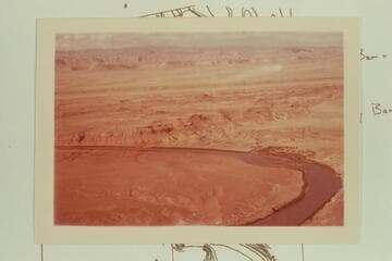 Green River from Mile 113.2 to Mile 111.4.  The cold water geyser is left center