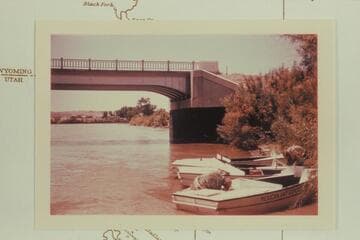 The sadirons at the end of the run of Desolation-Gray Canyons at highway 50 bridge at Green River, Utah