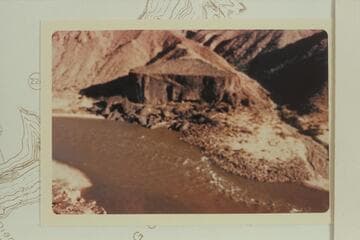 Basalt remnant immediately above the mouth of 222 Mile Creek, Mile 221.9 left bank