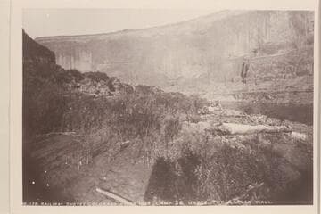 Down from Cedar Creek to Tapestry Wall.  "Under the Garden Wall."  Railway Survey.  Camp 28