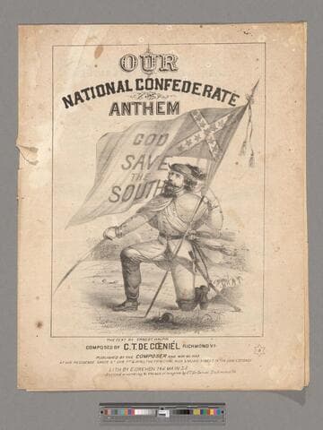 Our national Confederate anthem : God save the South / the text by Ernest Halpin ; composed by C. T. de Cœniel Richmond, Va