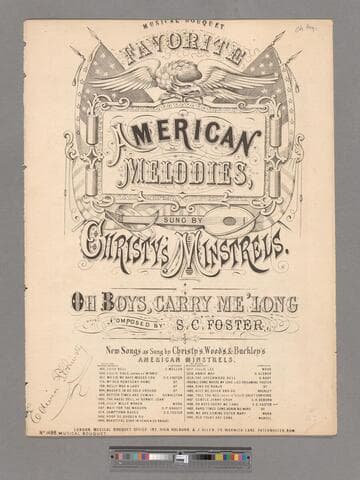 Oh boys carry me 'long / composed by S. C. Foster