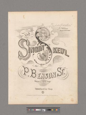 The singin skewl / song & coreas by P. Benson Sr