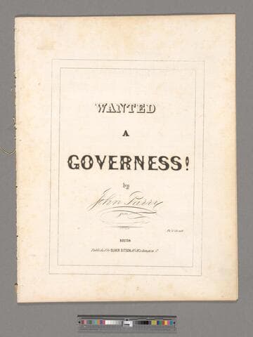 Wanted, a governess! / by John Parry jun