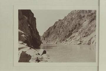 Downriver from rockslide just east of Cottonwood Creek's mouth