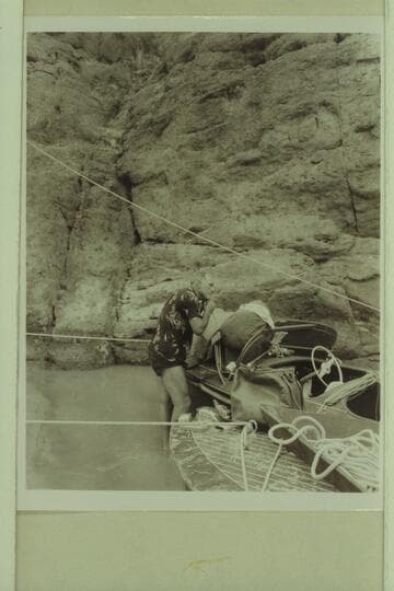 Edi Juan puts the electric razor to work; Tapeats Creek