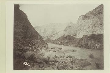 Waltenberg Rapid, lower end.  Note the boat pulled in at the rocky shore