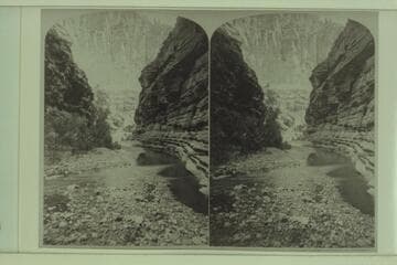 [print from a stereo] "Views on Kanab Creek," View Down the Canon