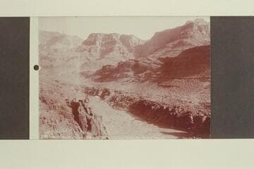 Grand Canyon at head of Stantons Switchingyard [sic]. Note the caption:  Grand Canyon Where Stantons Boat Marie Was Wrecked/Grand Rapids