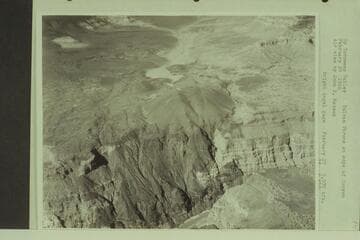 Up Toroweap Valley; Vulcan Throne at edge of Canyon.  Toroweap Point is upper right