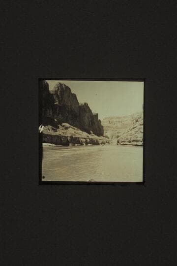 The "Bootoo" cruising below President Harding Rapid; Marble Canyon