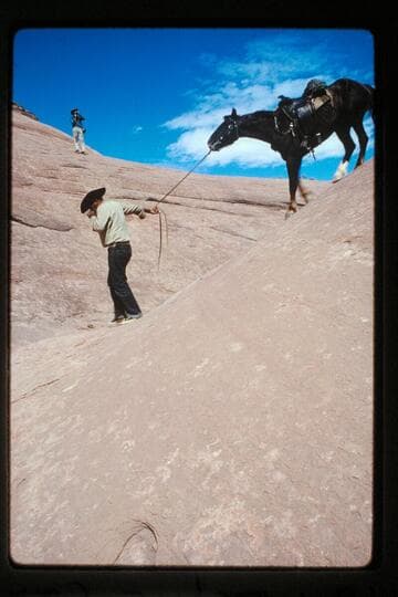 Dan Lehi leads down into Moepitz Canyon