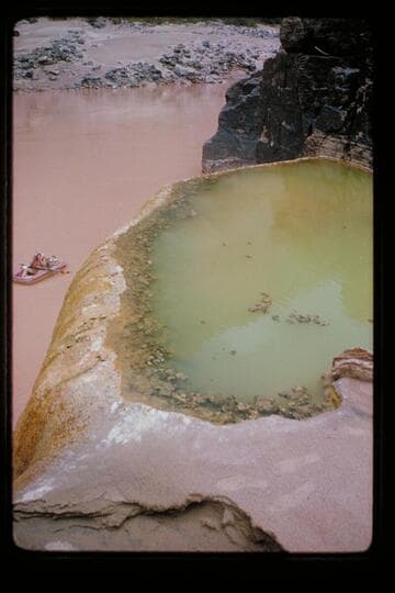 Travertine Spring and Bowl, Mile 212-213, left bank