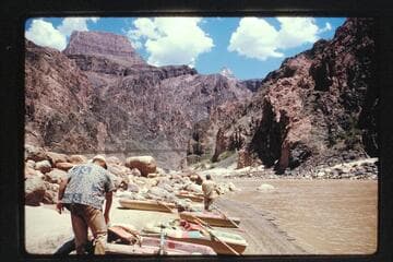 Camp above mouth of Bright Angel Creek