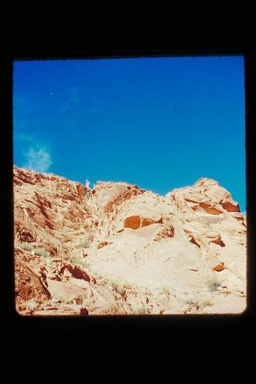 Dock and Jorgen climbing down draw