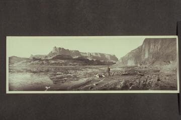 Pat and his boat at the Crossing of the Padre's Colorado Gorge Jan 1831